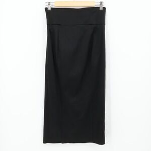 Guess by Marciano Satin Pencil Midi Skirt Minimalist Office Siren Black Size 8